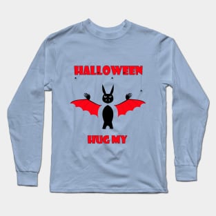 halloween bat costume hug me Long Sleeve T-Shirt